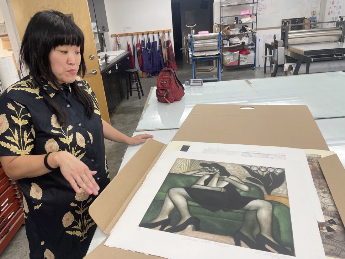 ‘Illustrative’: Lawrence Arts Center’s new printmaker-in-residence loves to show her process